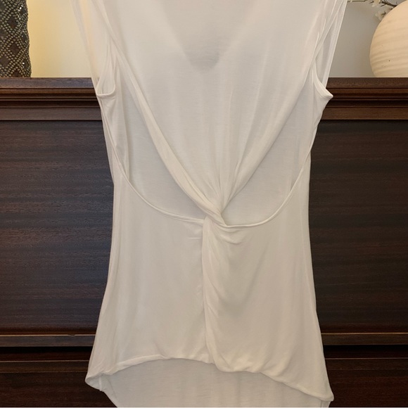 Helmut Lang Twist Back White Tank Top, Size Small - Picture 7 of 14